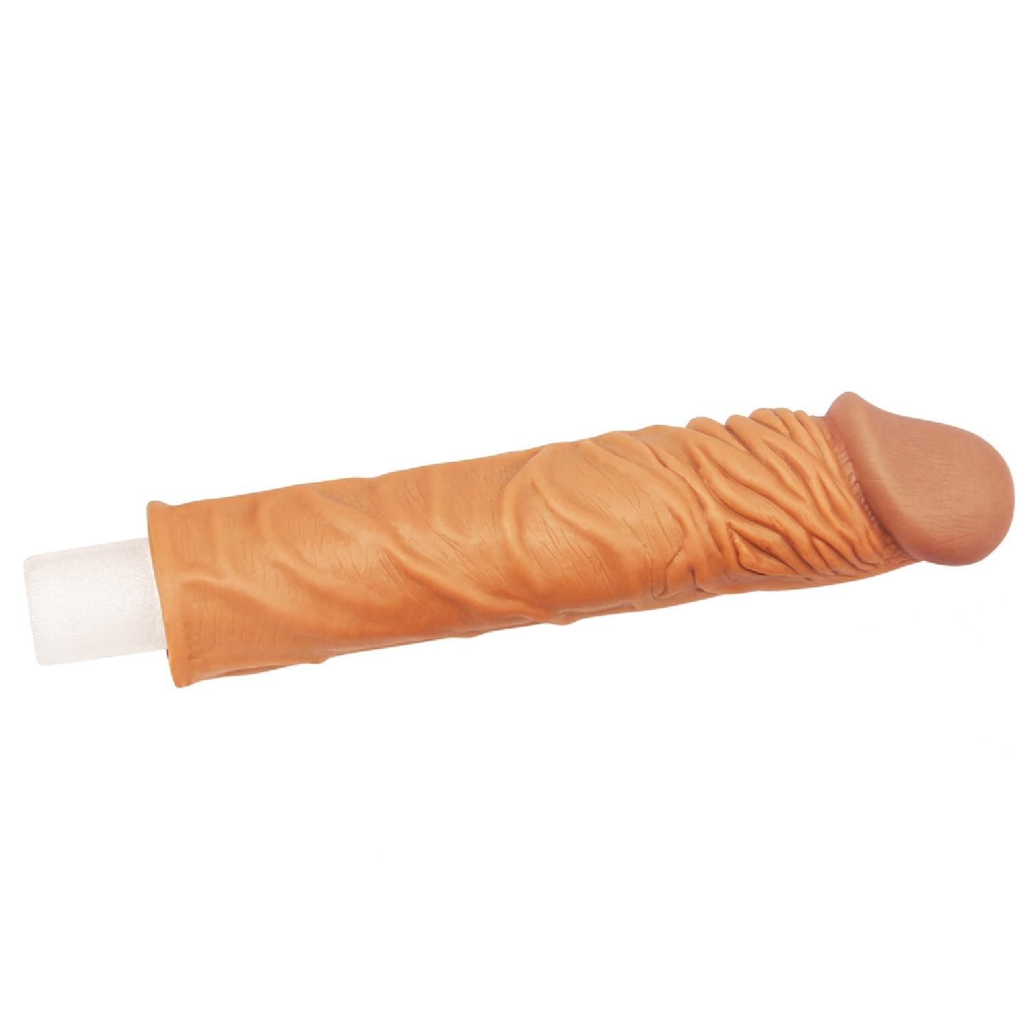 Насадка на пеніс Pleasure X-Tender Penis Sleeve Flesh Add 2, 19.5 см (коричневий)
