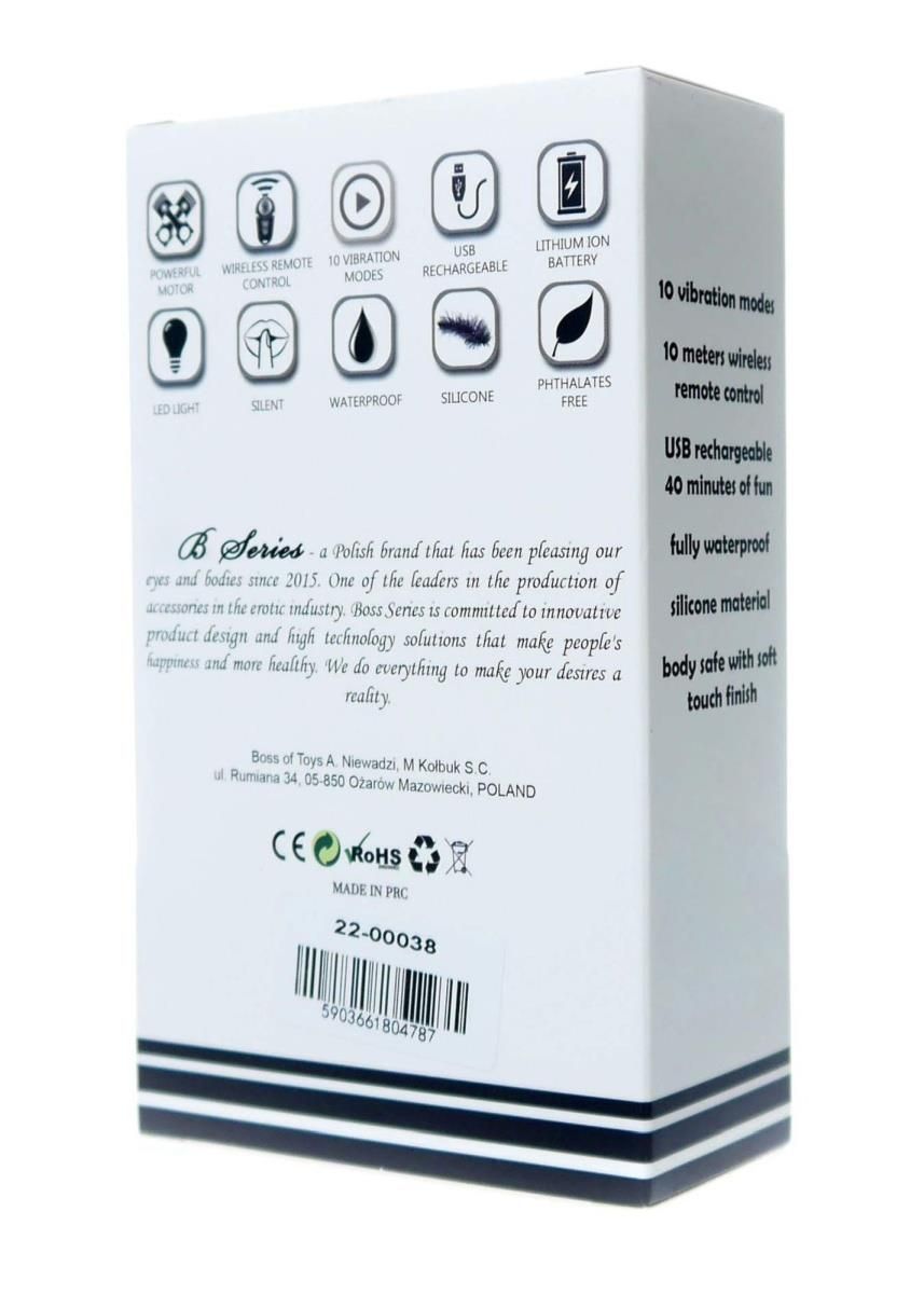 Вагинальные шарики Boss Remote Control Tighten, 8 см (светло-розовый)
