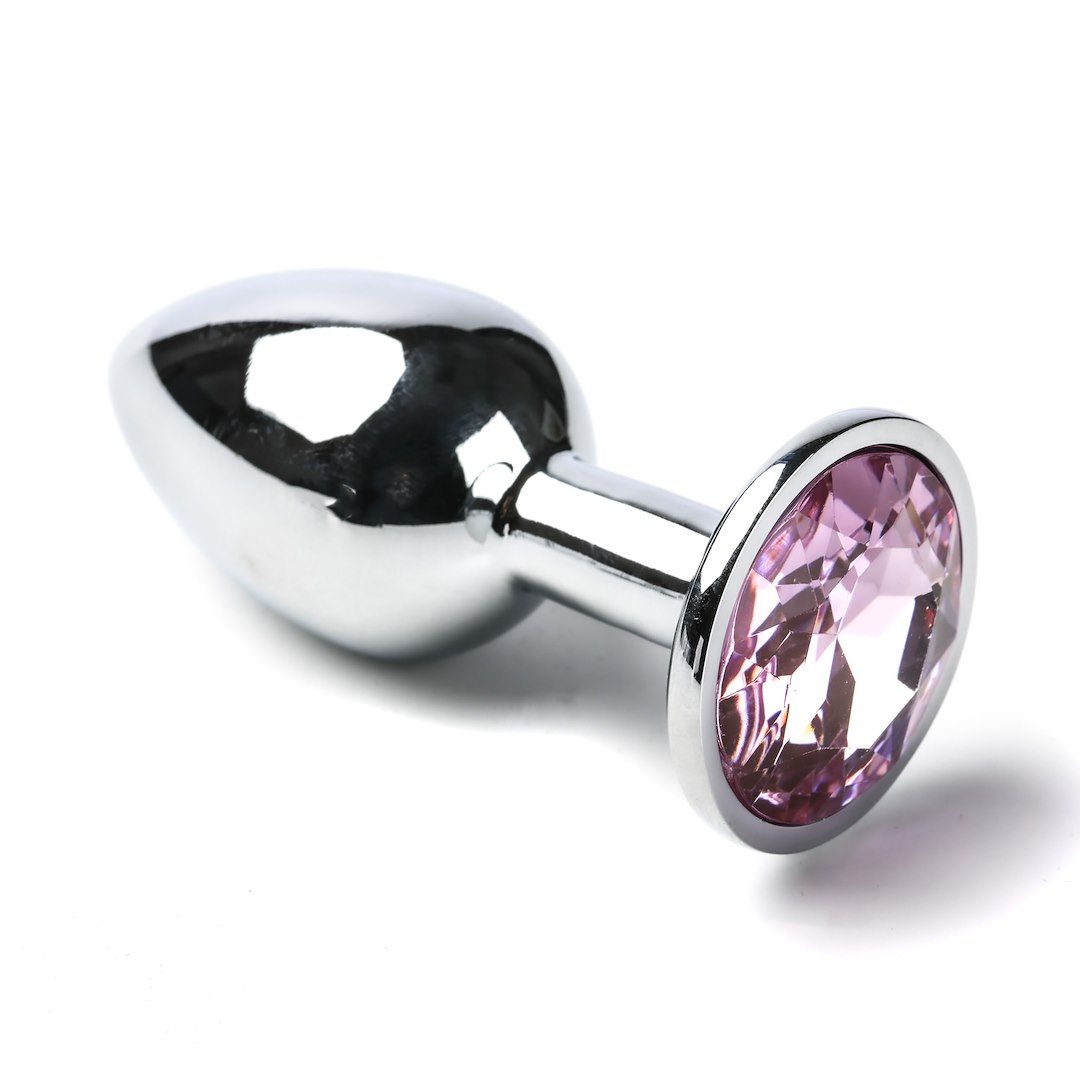 Korek analny z kryształem Simply Pleasure S, 7 cm (jasnoróżowy)