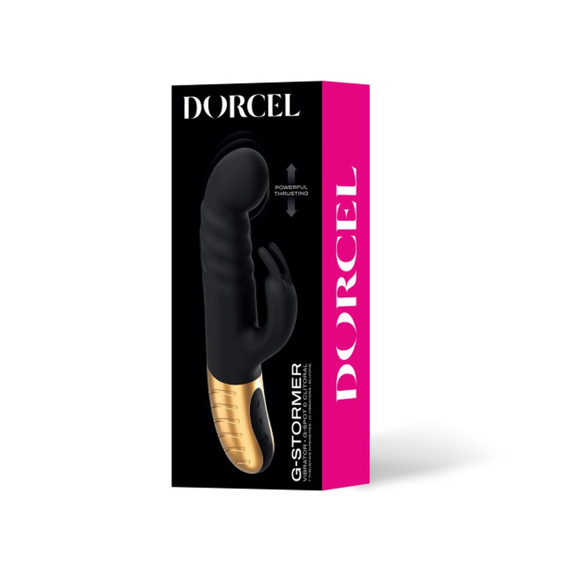 Вибратор кроликс Dorcel G-Stormer, 23.5х3.9 см (черный)