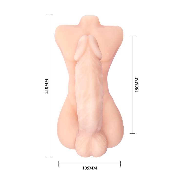 Фаллоимитатор Baile Temptation Bigger Man Monster Dick, 21 см (телесный)