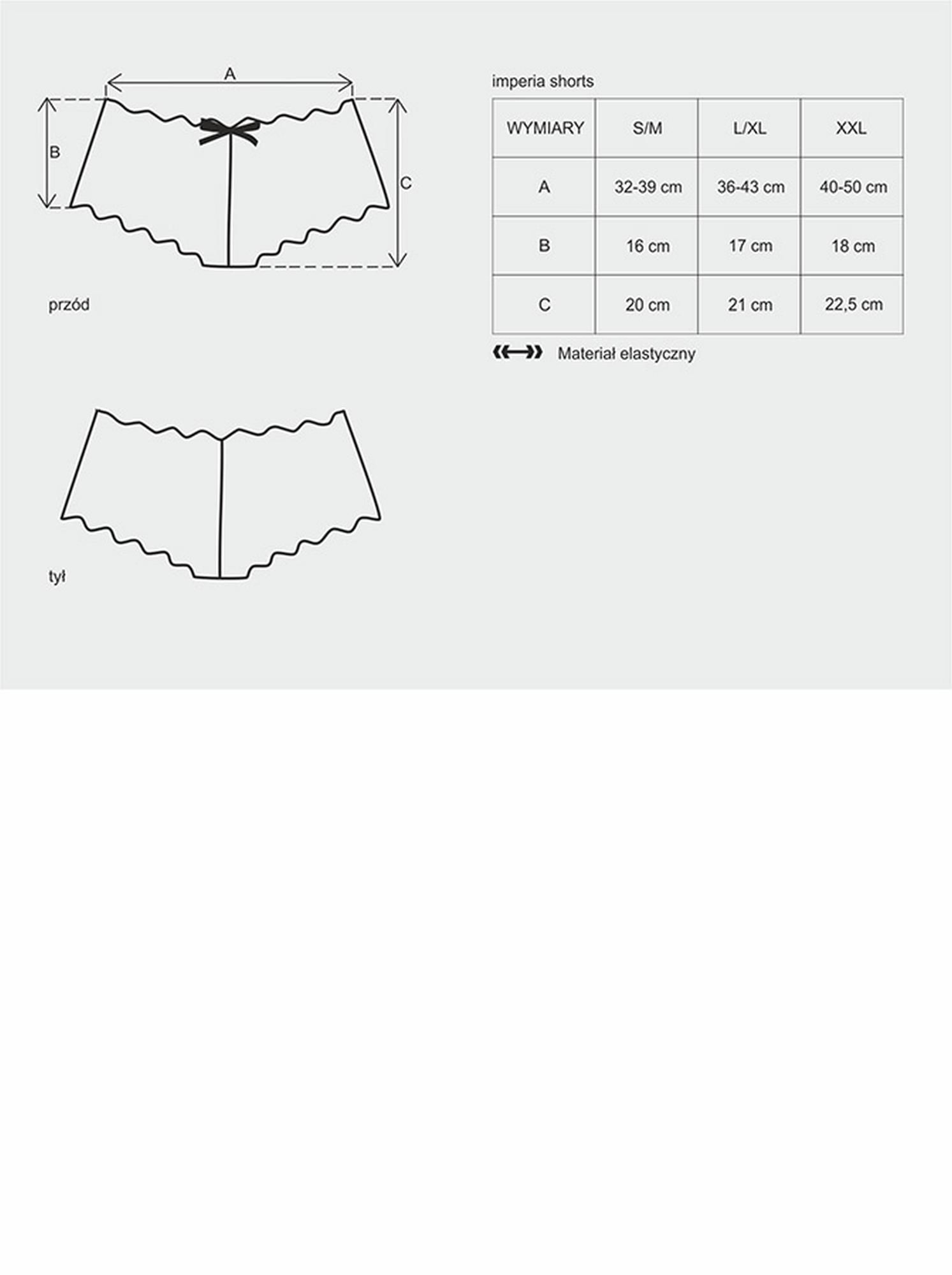 Шортики Obsessive Idillia, XXL (черный)