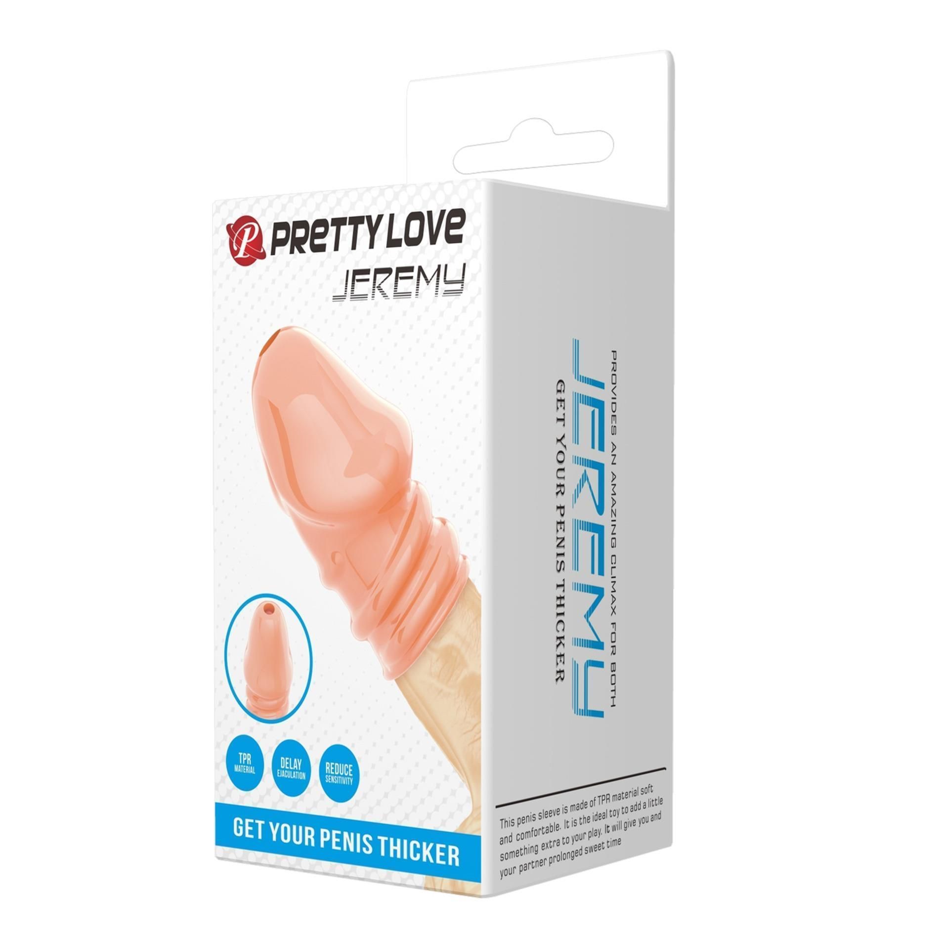 Насадка на пенис Pretty Love Jeremy, 7 см (телесный)