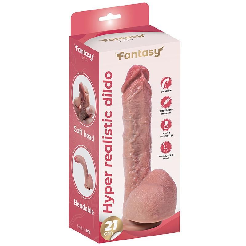 Dildo Fantasy Hyper Realistic, 21 cm (w kolorze cielistym)