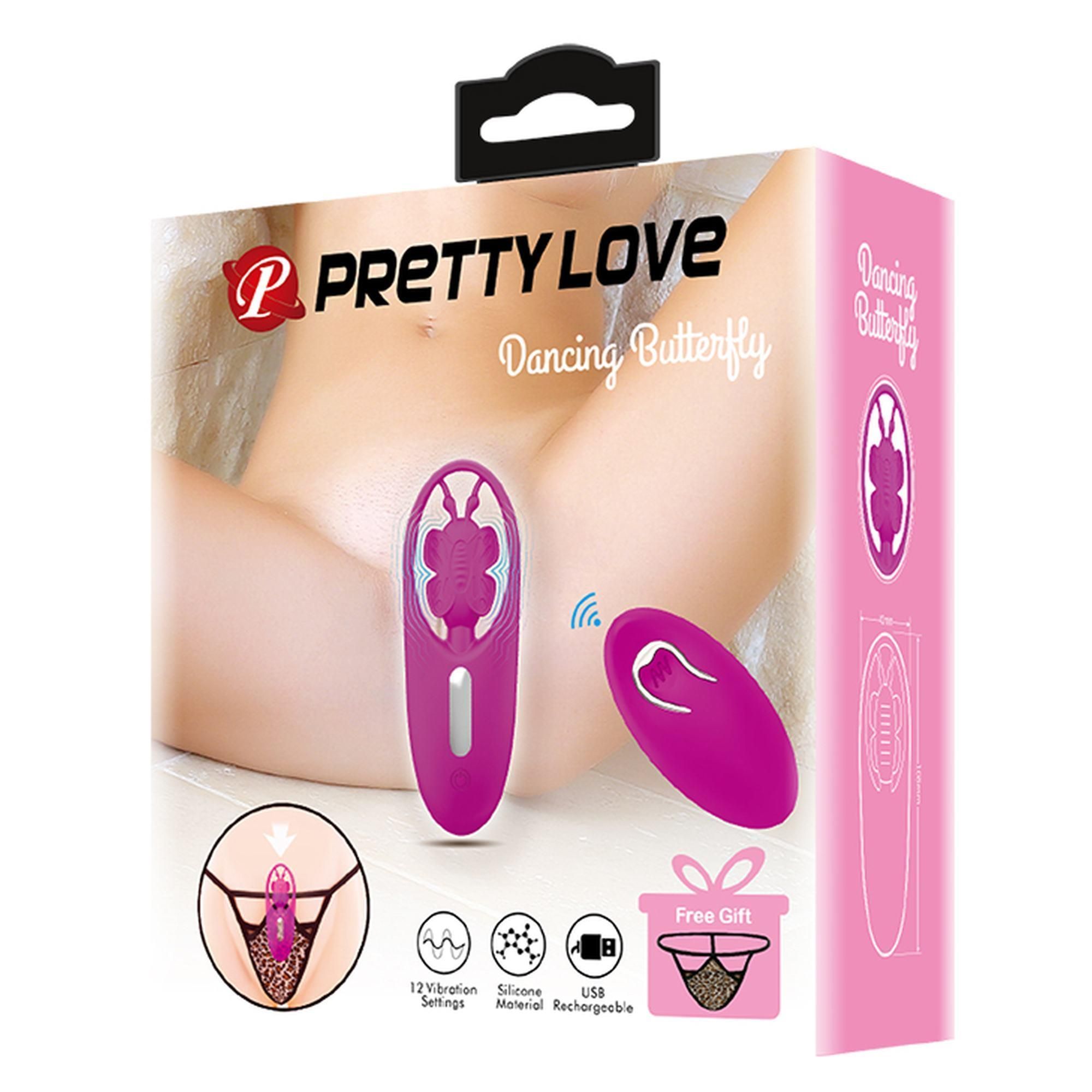 Вібратор Pretty Love Dancing Butterfly, 10.8 см (фіолетовий)