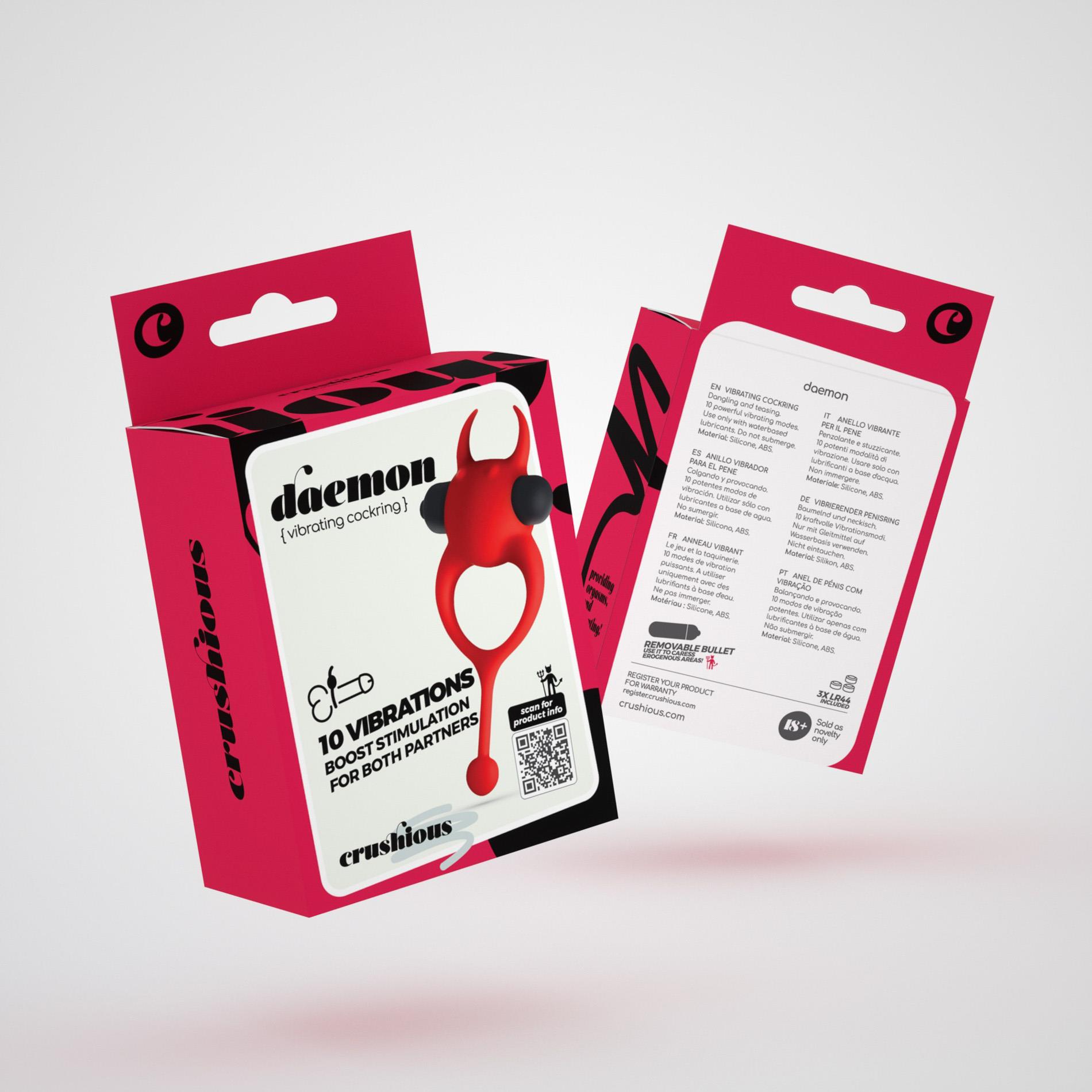 Виброкольцо Crushious Daemon, 12.5 см (красный)