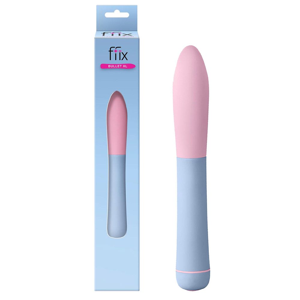 Вибратор FemmeFunn Ffix Bullet XL, 19.6 см (голубой)