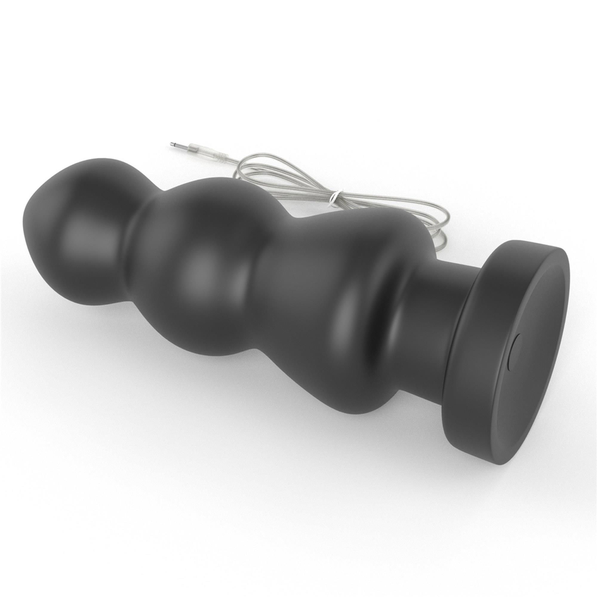 Анальна пробка LoveToy King Sized Vibrating Anal Rigger, 20 см (чорний)