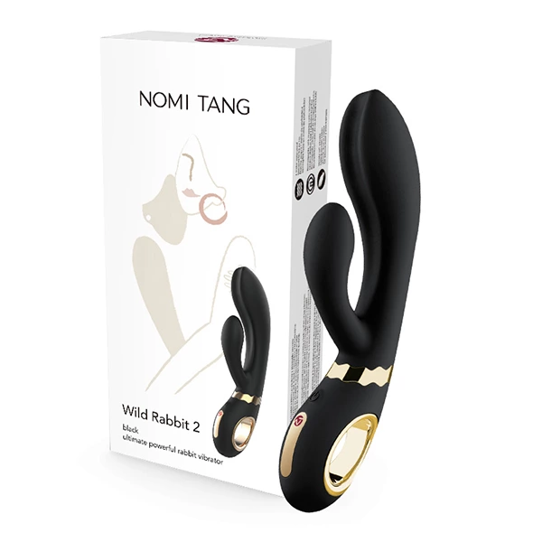 Вибратор-кролик Nomi Tang Wild Rabbit 2, 21 см (черный)