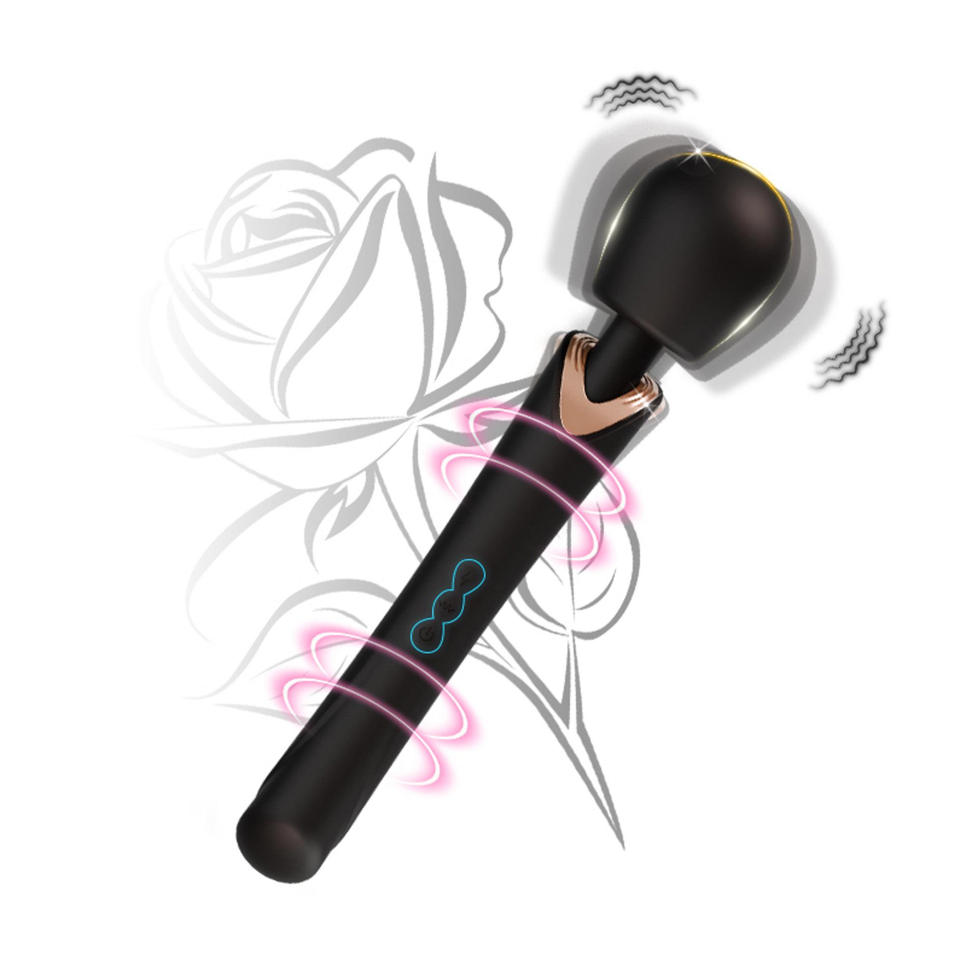 Вибратор B - Series Cute Perfect Wand, 30 см (черный)