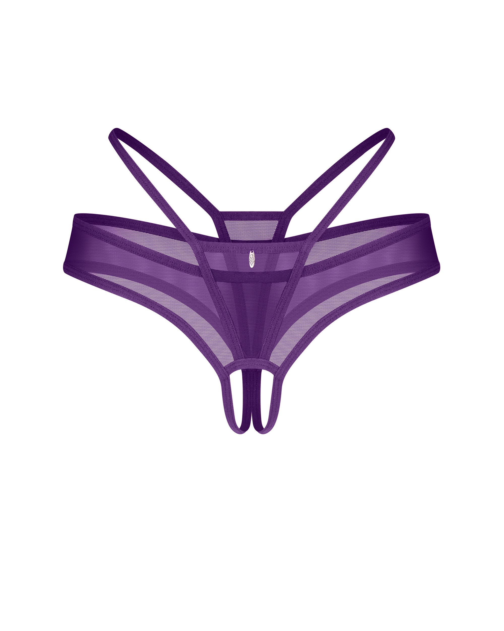 Трусики Obsessive Vibres otwarte, S/M (фиолетовый)