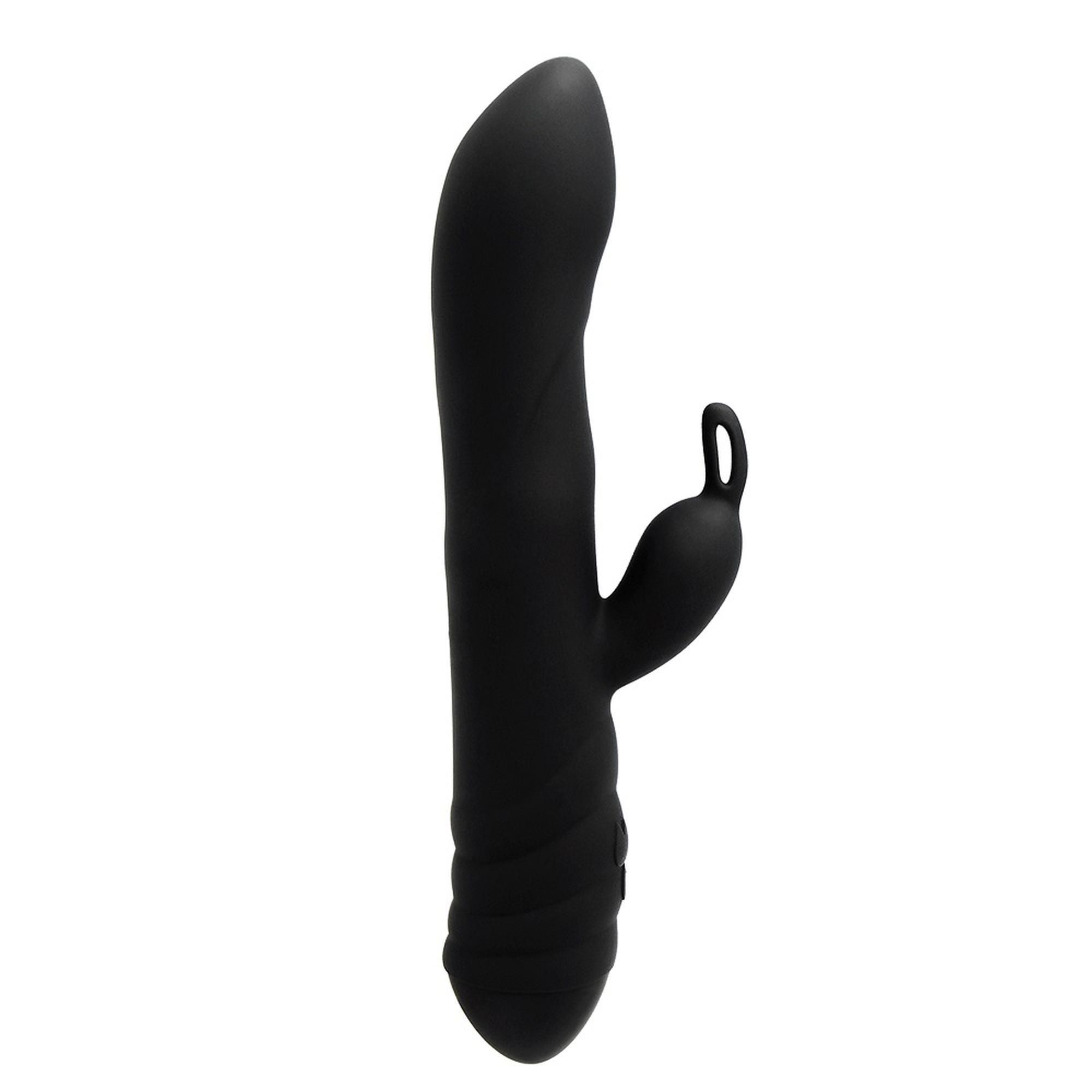 Вибратор-кролик Adrien Lastic Twister, 23 см (чёрный)