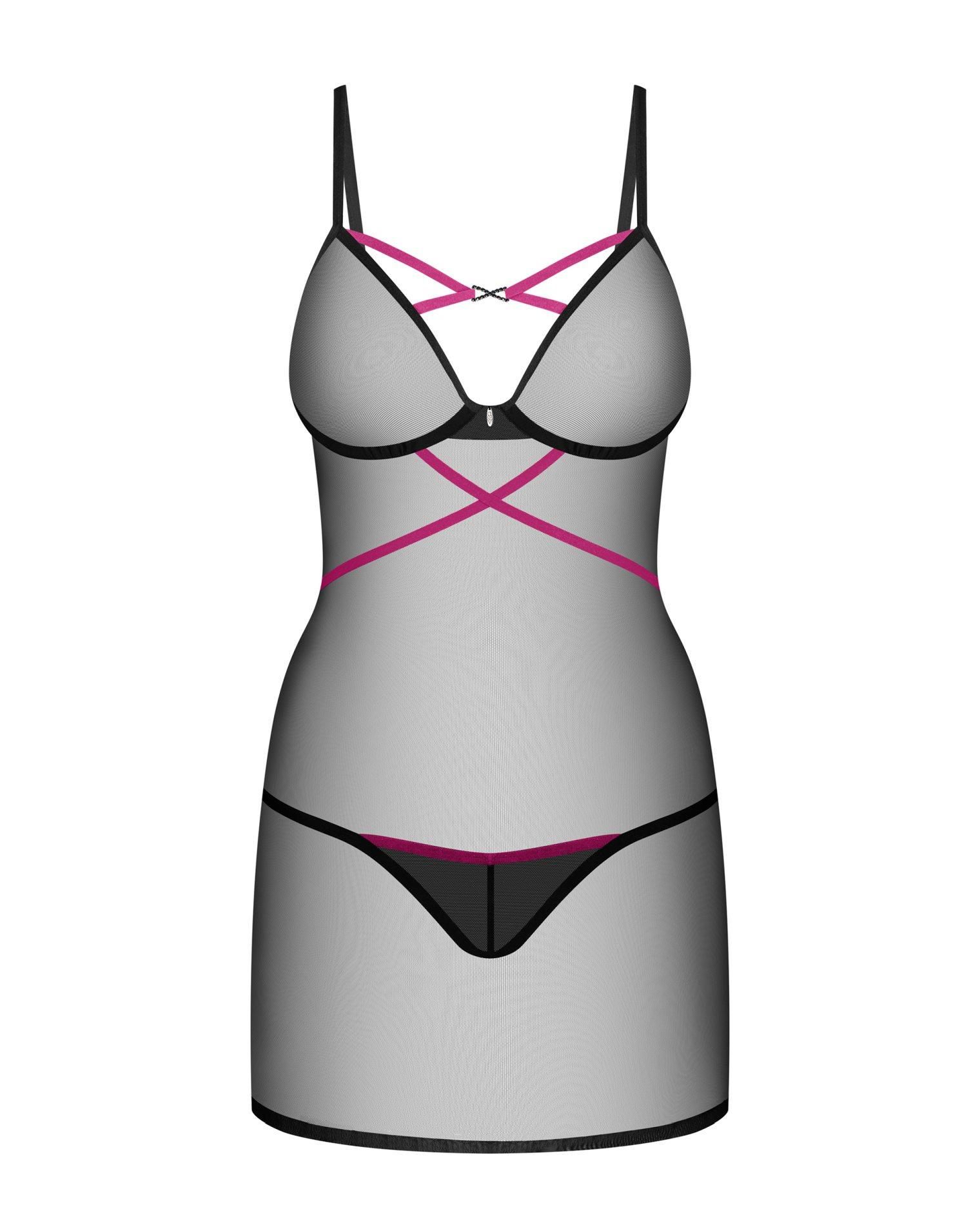 Komplet bielizny Obsessive Novenes, XS/S (czarny)