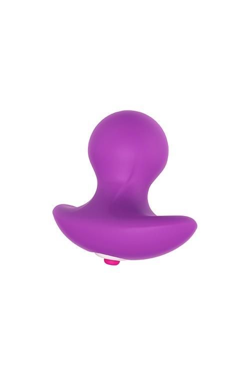 Korek analny z wibracją Dream Toys Pleasure dial, 6,5 cm (fioletowy)