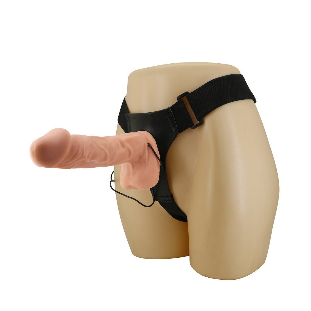 Strap On Baile Ultra Passionate Harness 10.2", 26 cm (w kolorze cielistym)