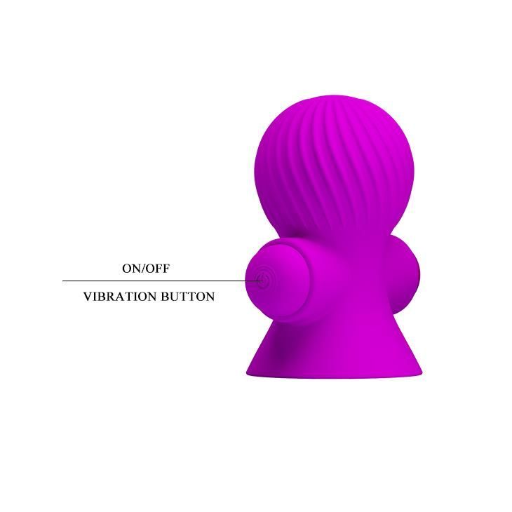 Wibrujące pompki do sutków Pretty Love Nipple Sucker, 7,2 cm (fioletowy)