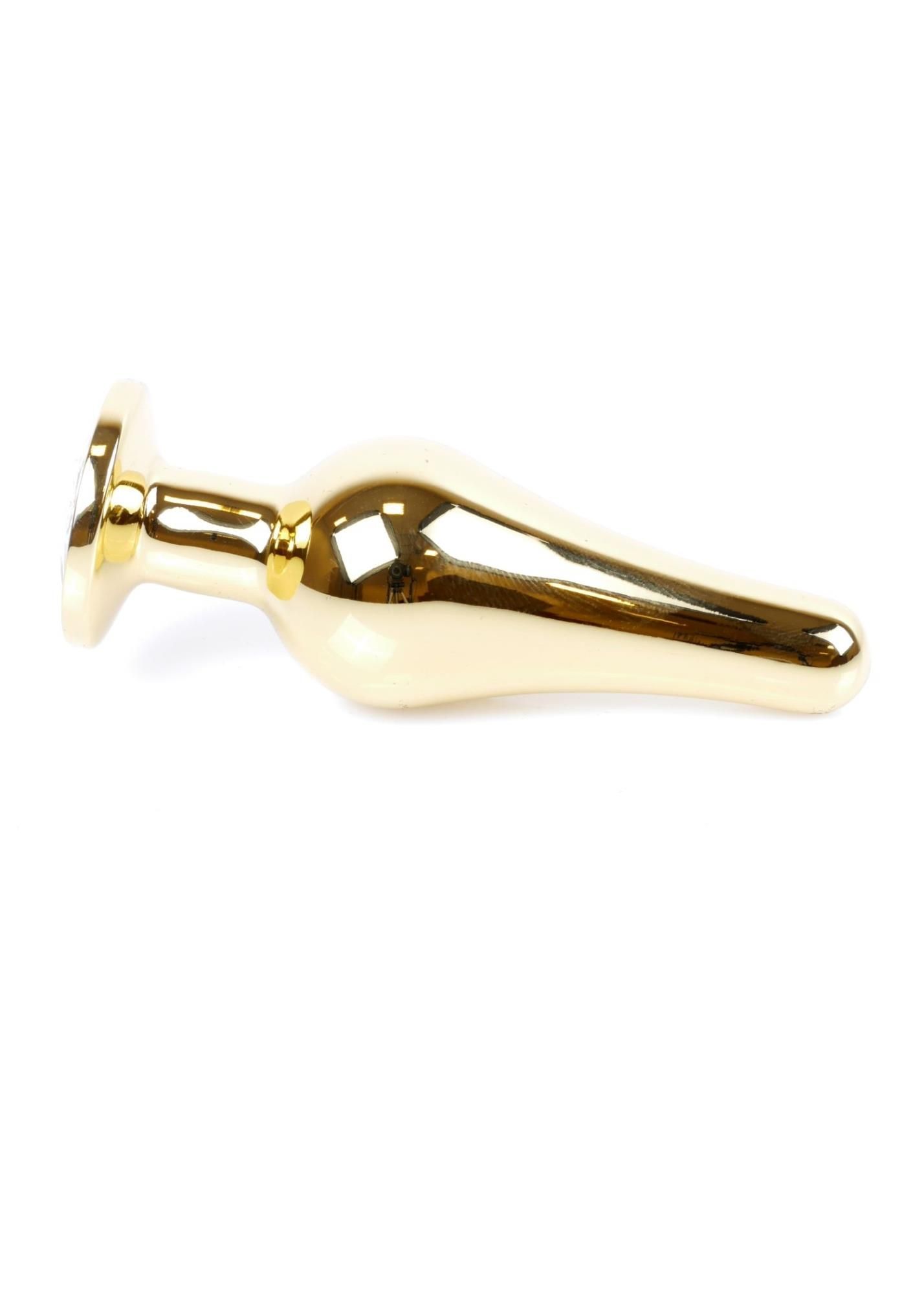 Korek analny B - seria HeavyFun Gold, 9.5 cm (przezroczysty)