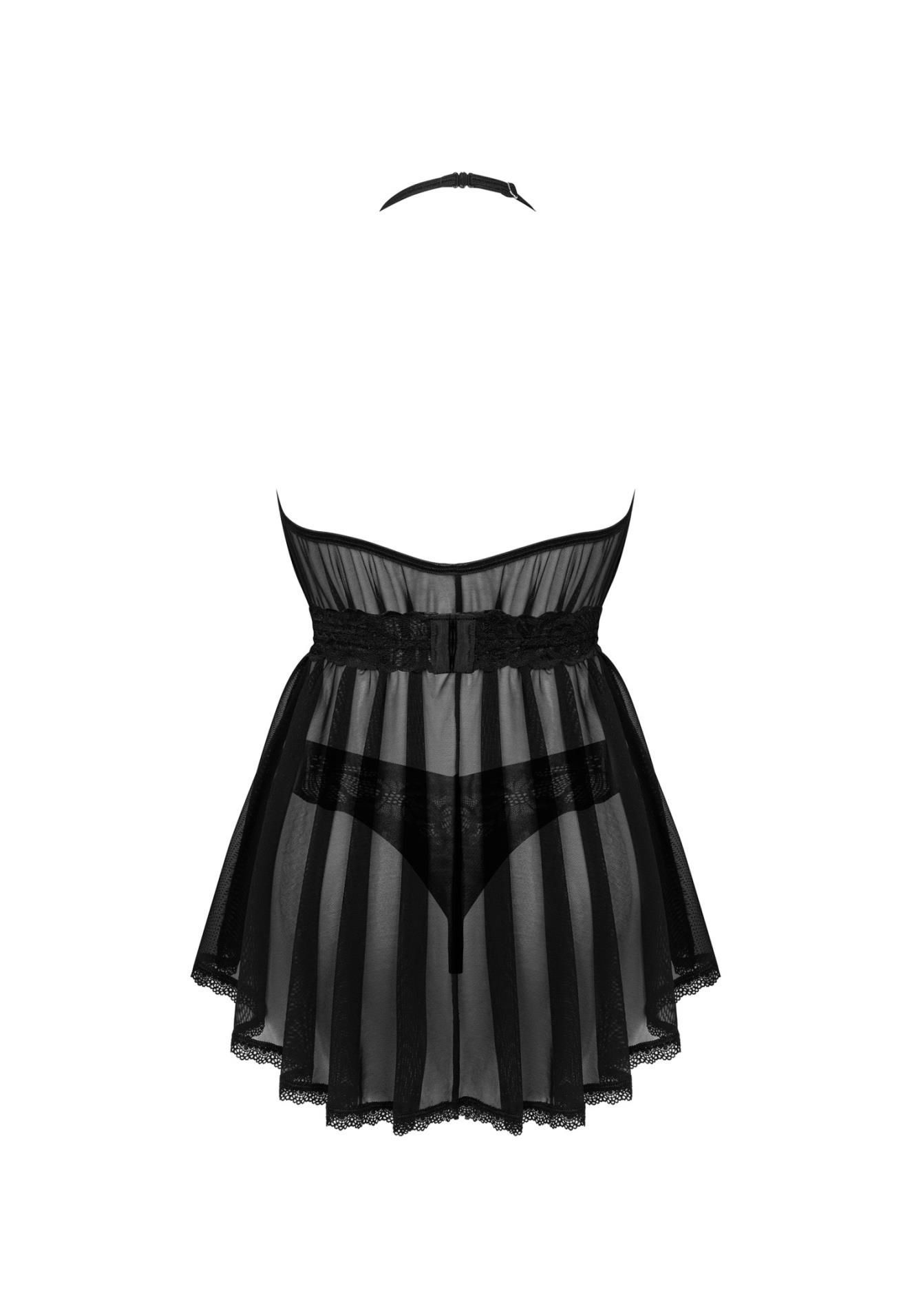 Комплект белья Obsessive Serafia, M/L (черный)