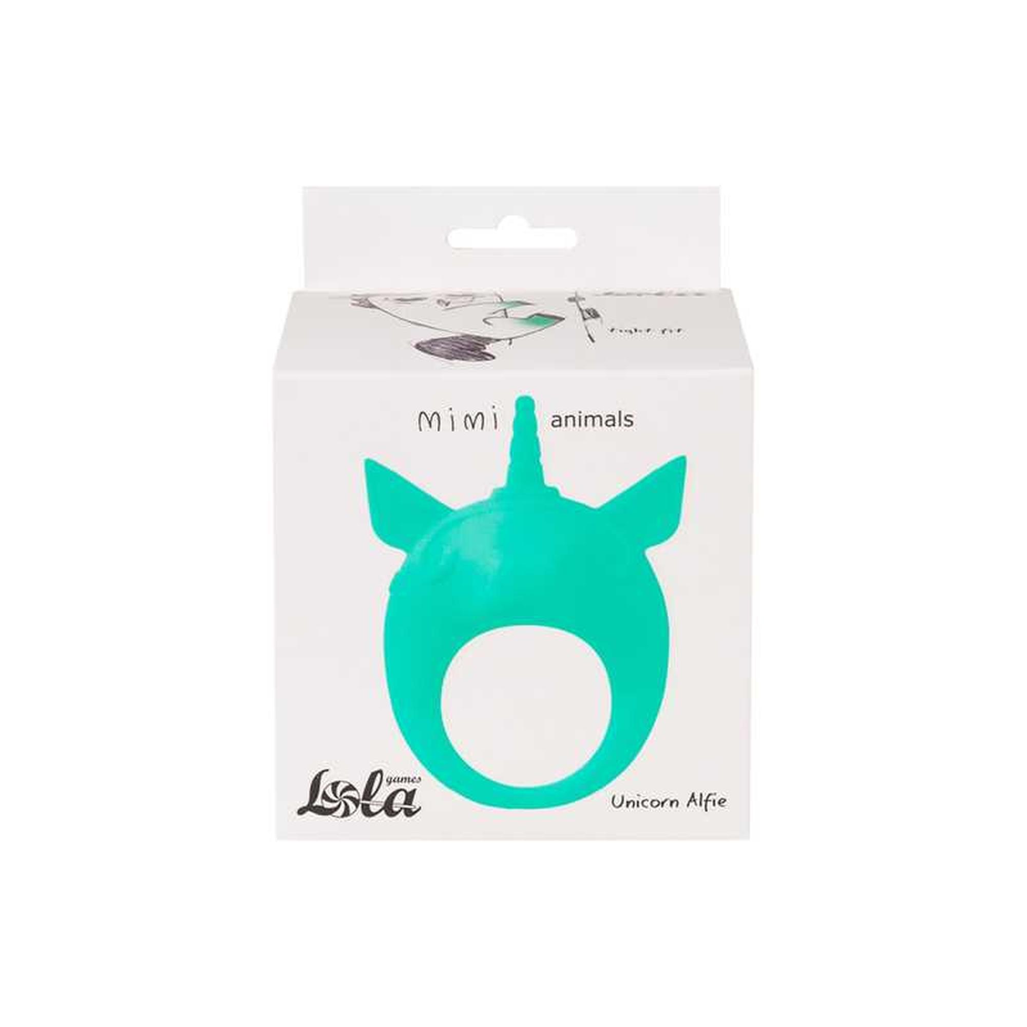 Эрекционное кольцо Lola Games MiMi Animals Unicorn Alfie, 8.5 см (зеленый)