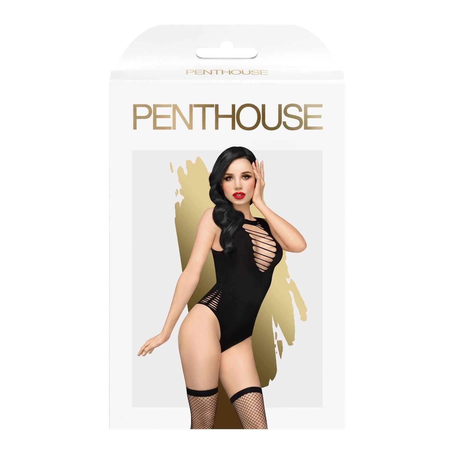 Боди Penthouse Lingerie Hotter Than Hell, S-L (черный)
