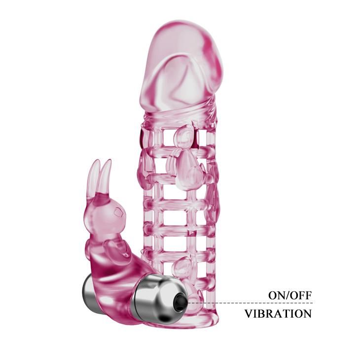 Nasadka na penisa Baile Ultimatelove Sleeve, 13 cm (różowy)