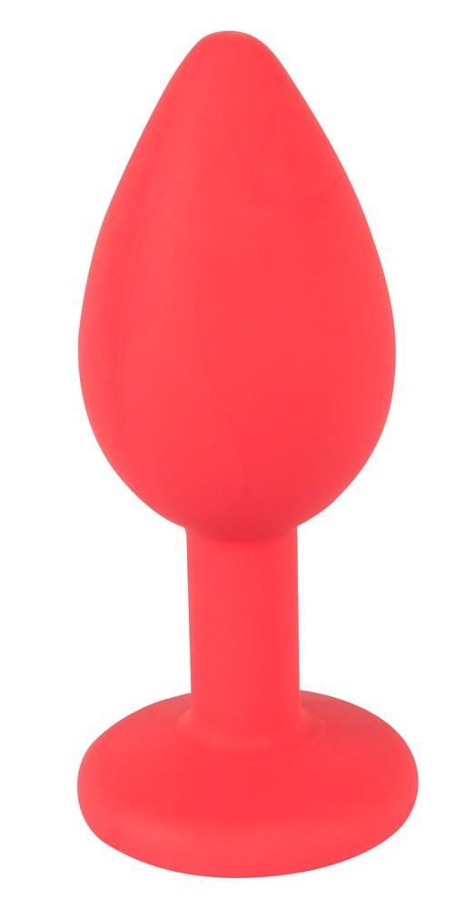Анальна пробка з кристалом Colorful Joy Jewel Red Plug Small, 7,2 см (червоний)