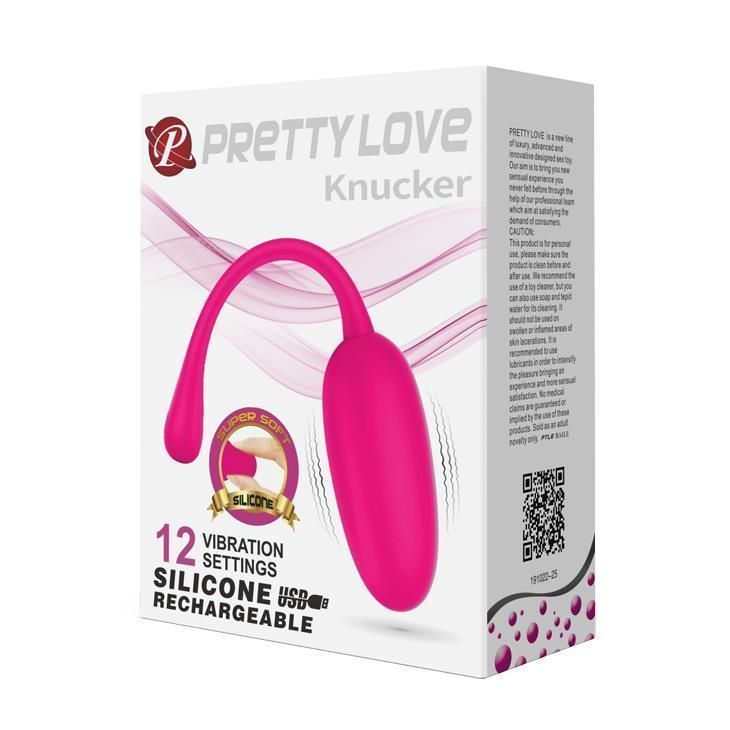 Виброяйцо Pretty Love Knucker, 18.6 см (розовый)