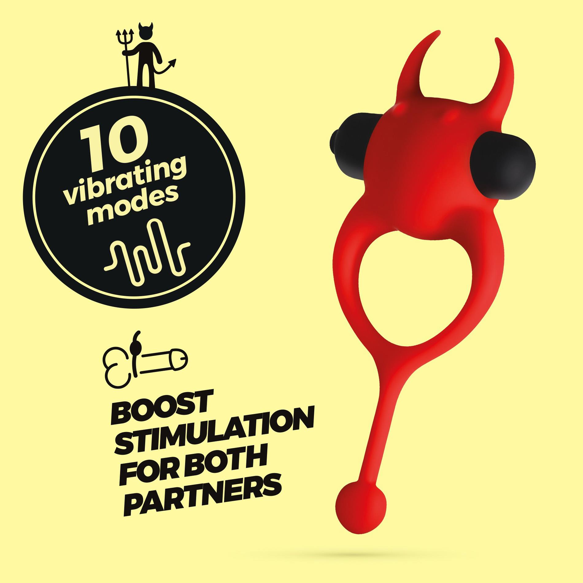 Виброкольцо Crushious Daemon, 12.5 см (красный)