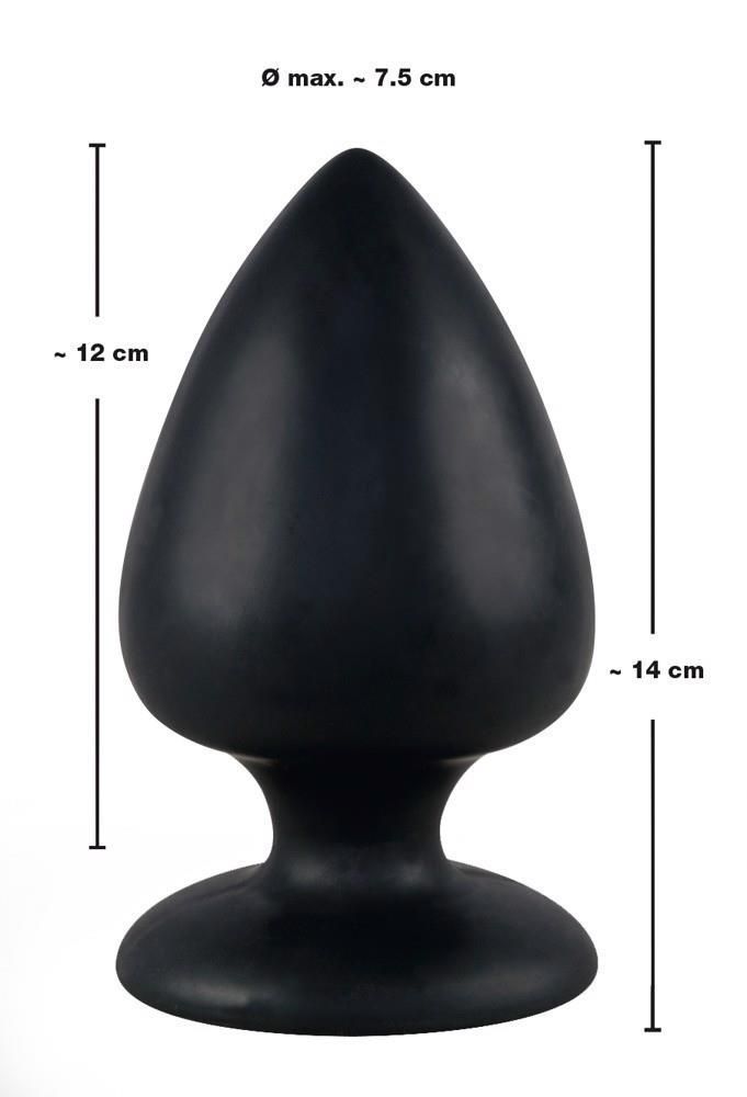 Анальна пробка Orion Black Velvets Butt Plug Extra, 14 см (чорний)
