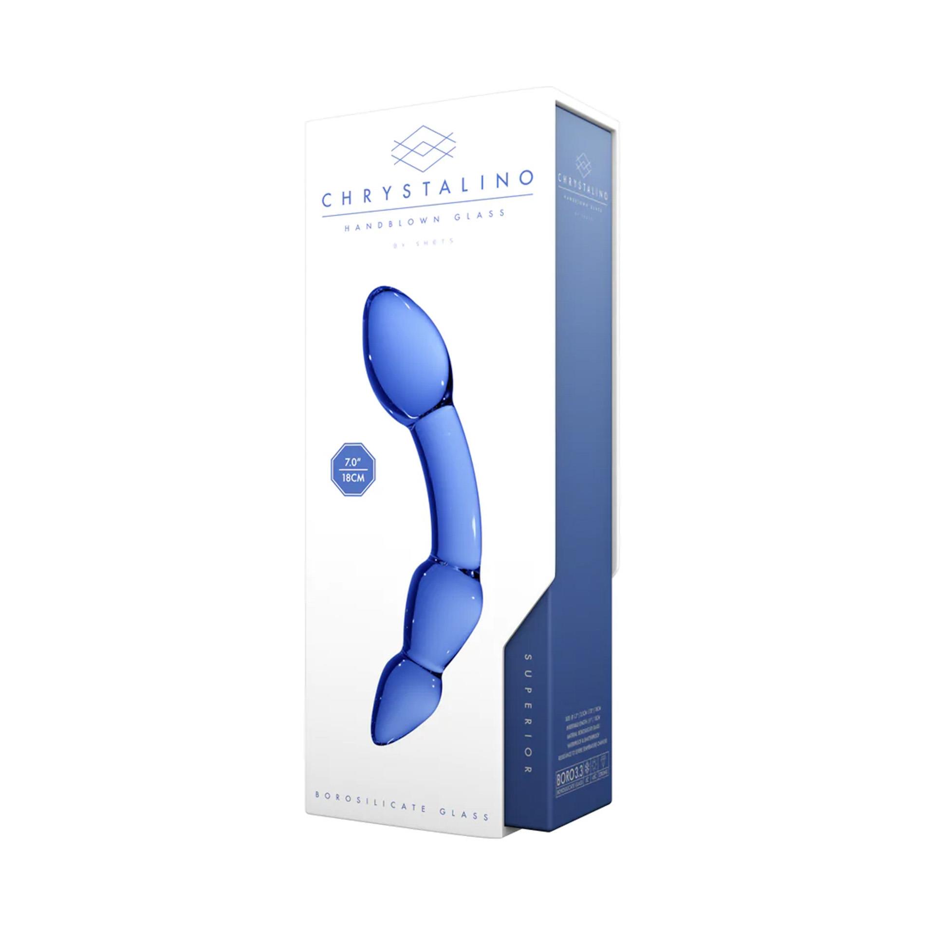 Фаллоимитатор Chrystalino Superior Glass, 18 см (синий)