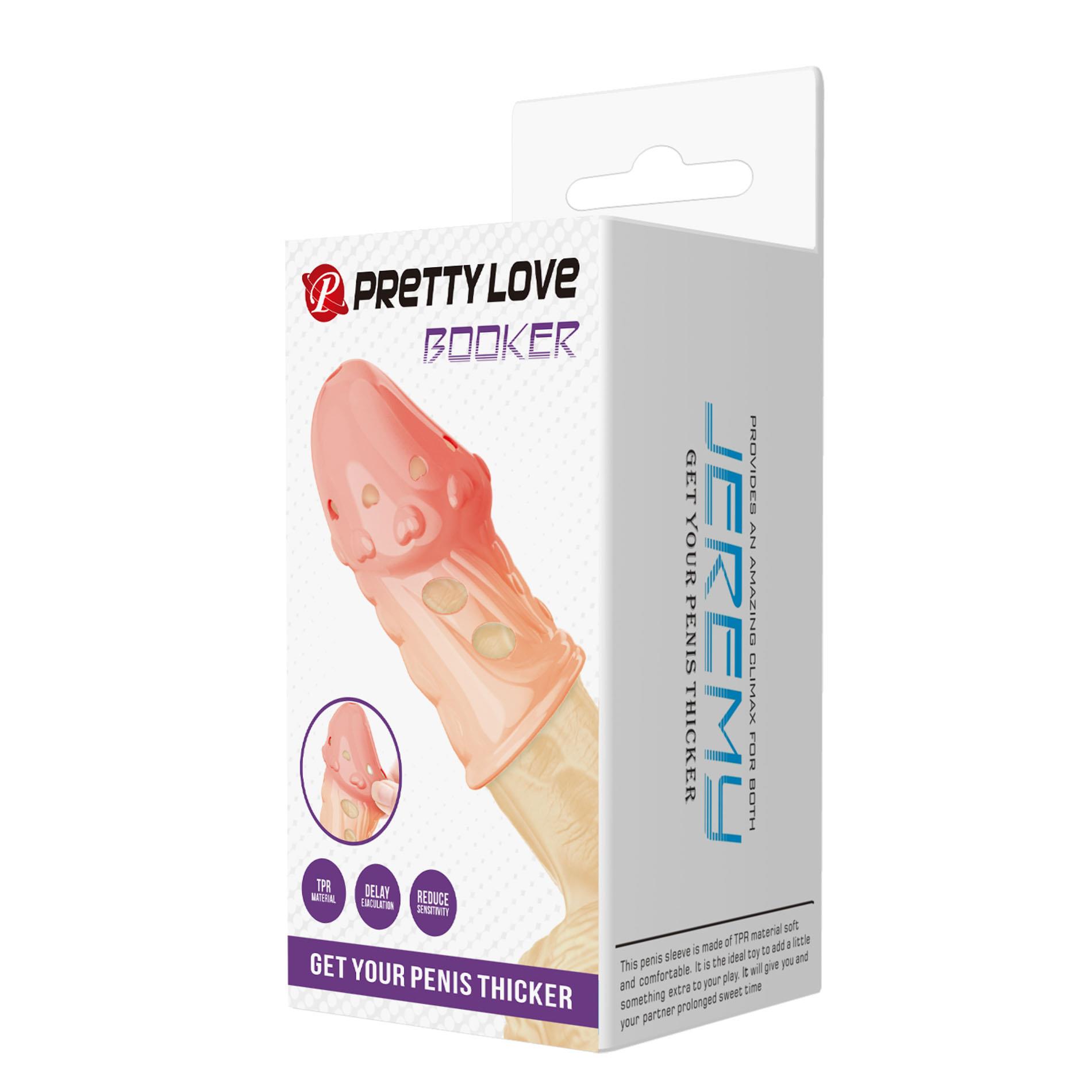 Насадка на пенис Pretty Love Penis Sleeve Booker, 8 см (телесный)