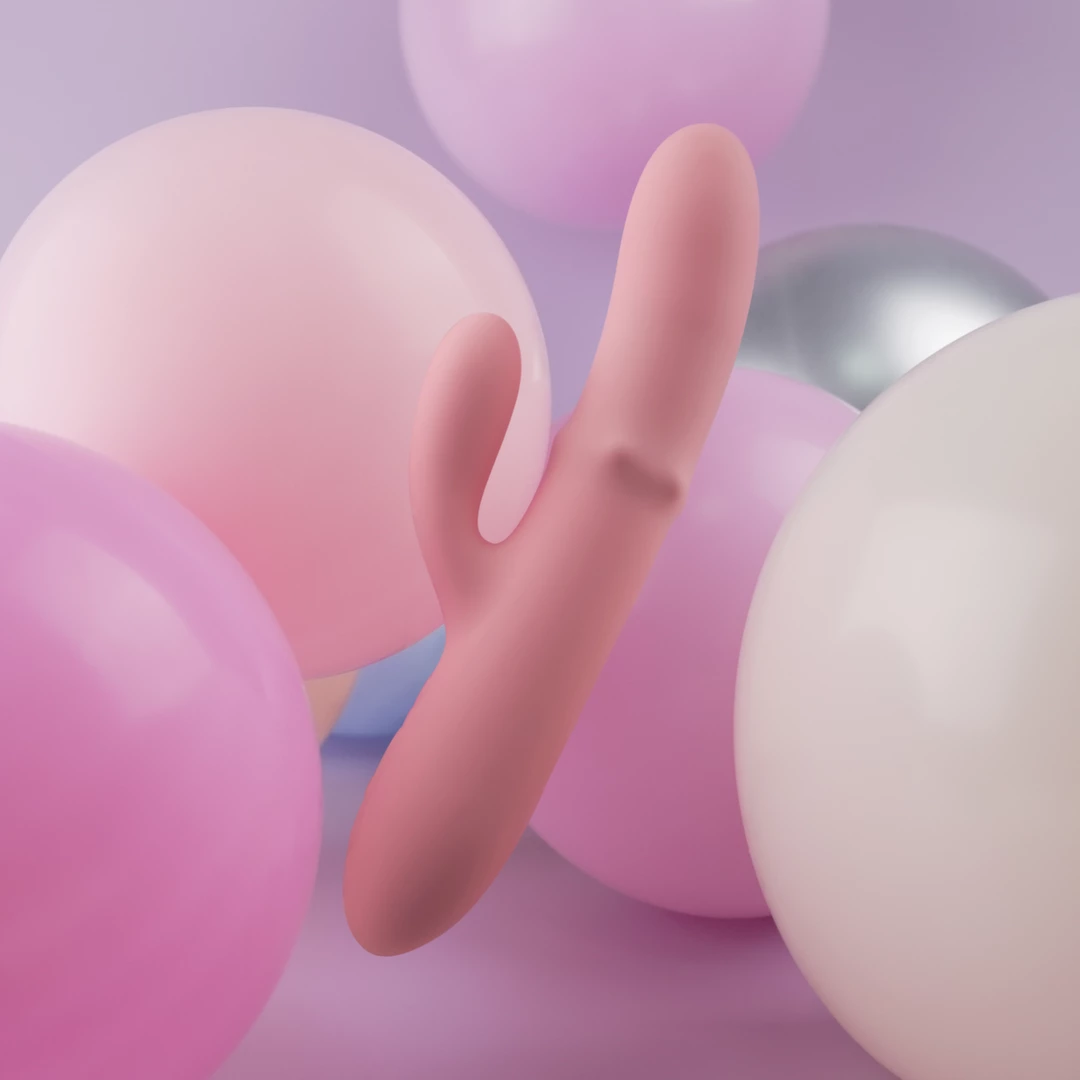 Wibrator królik Svakom Mora Neo Thrusting, 19,5 cm (jasnoróżowy)