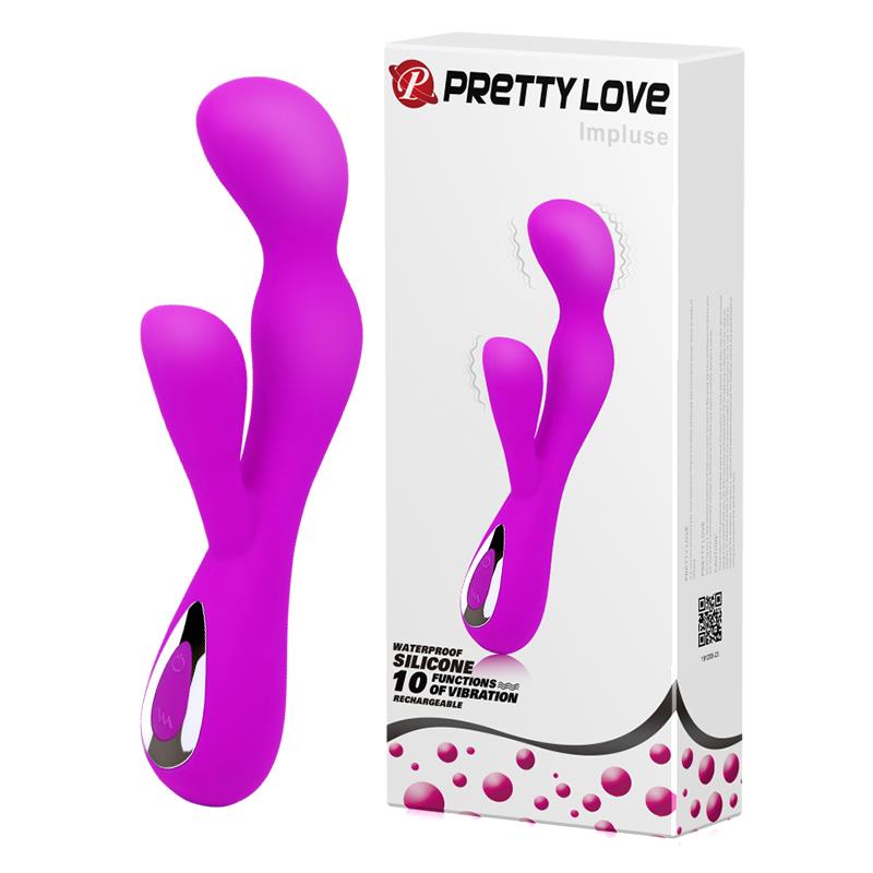 Вибратор-кролик Pretty Love Impulse, 19.5 см (фиолетовый)
