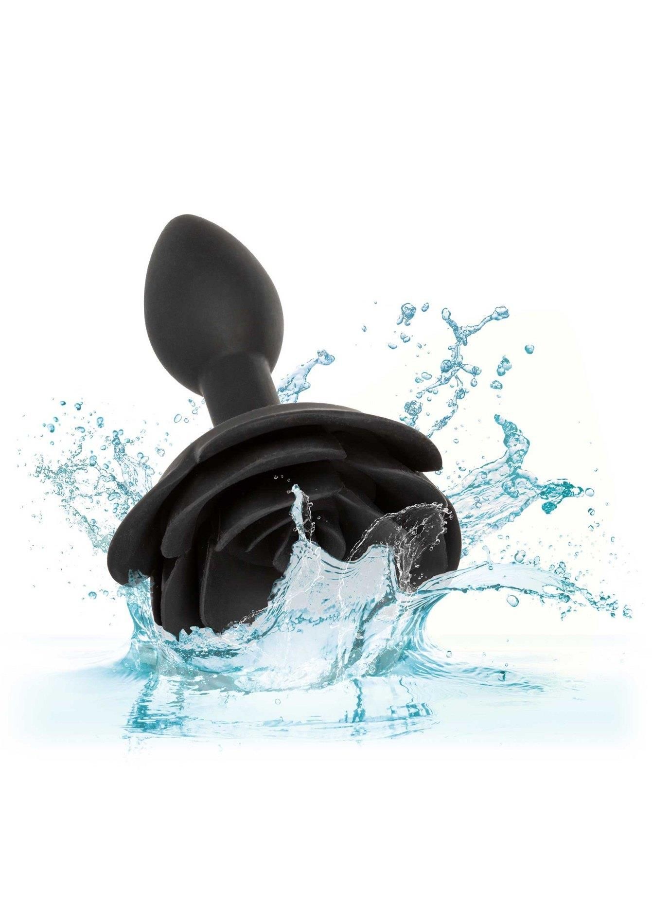 Анальная пробка Calexotics Rose Anal Plug Small, 7.5 см (черный)