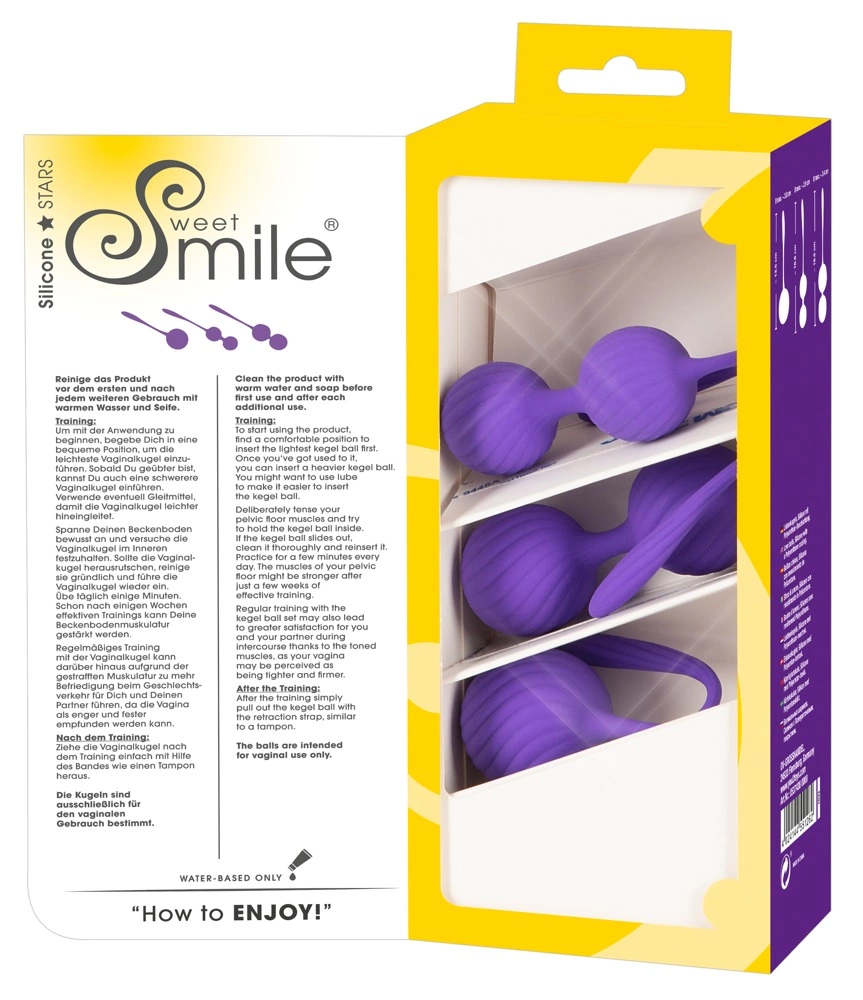Вагинальные шарики Sweet Smile 3 Kegel Training Balls, 3 шт (фиолетовый)