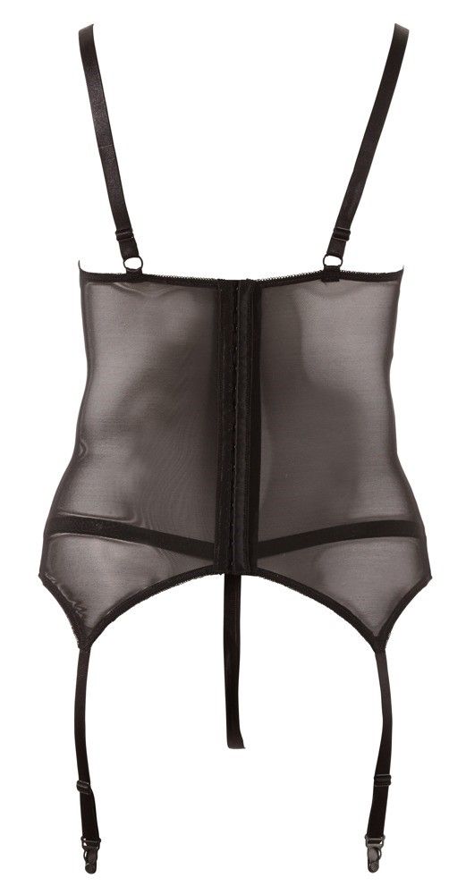 Gorset z podwiązkami do pończoch Cottelli Collection Lingerie, XL (czarny)