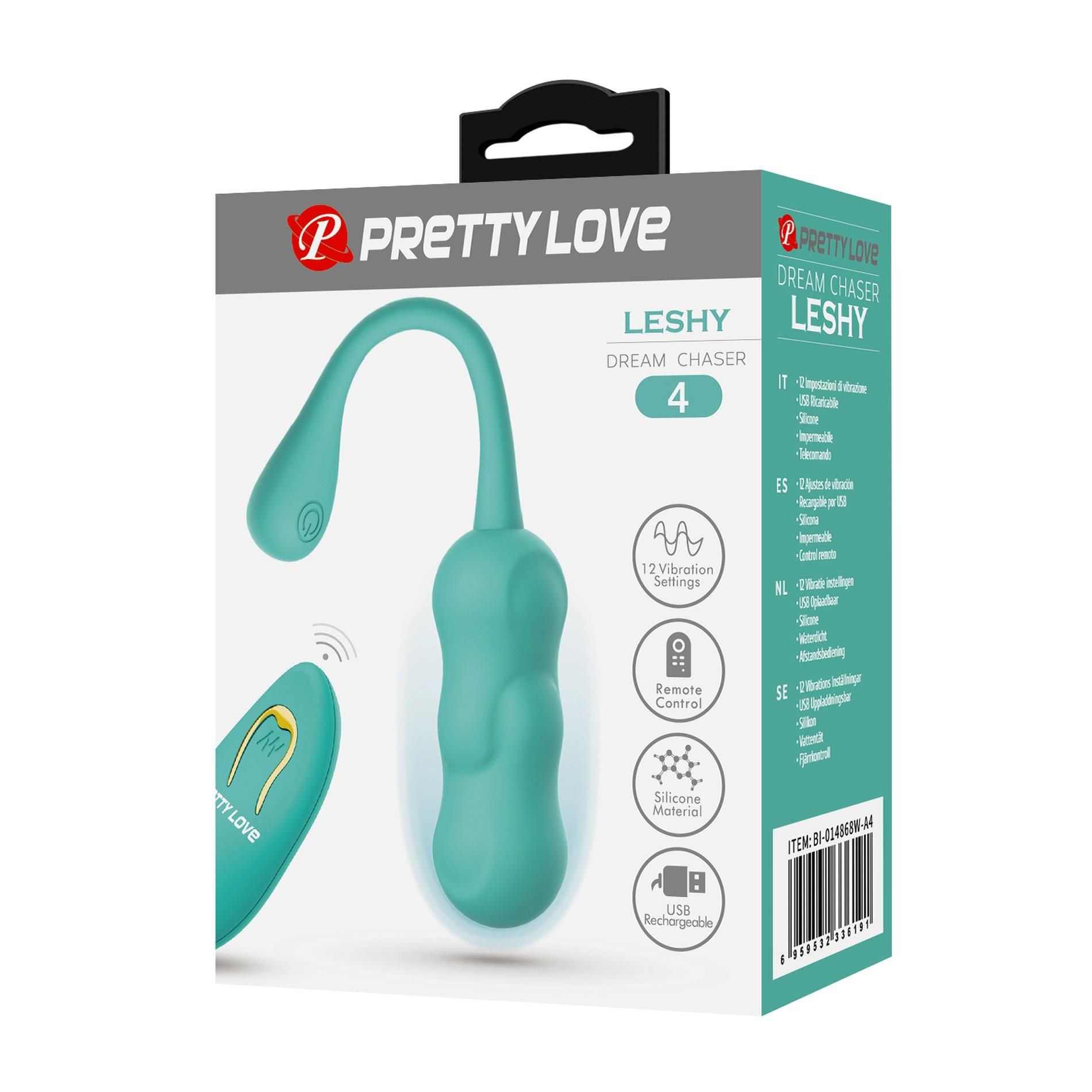 Виброяйцо Pretty Love Leshy, 18,6 см (бирюзовый)