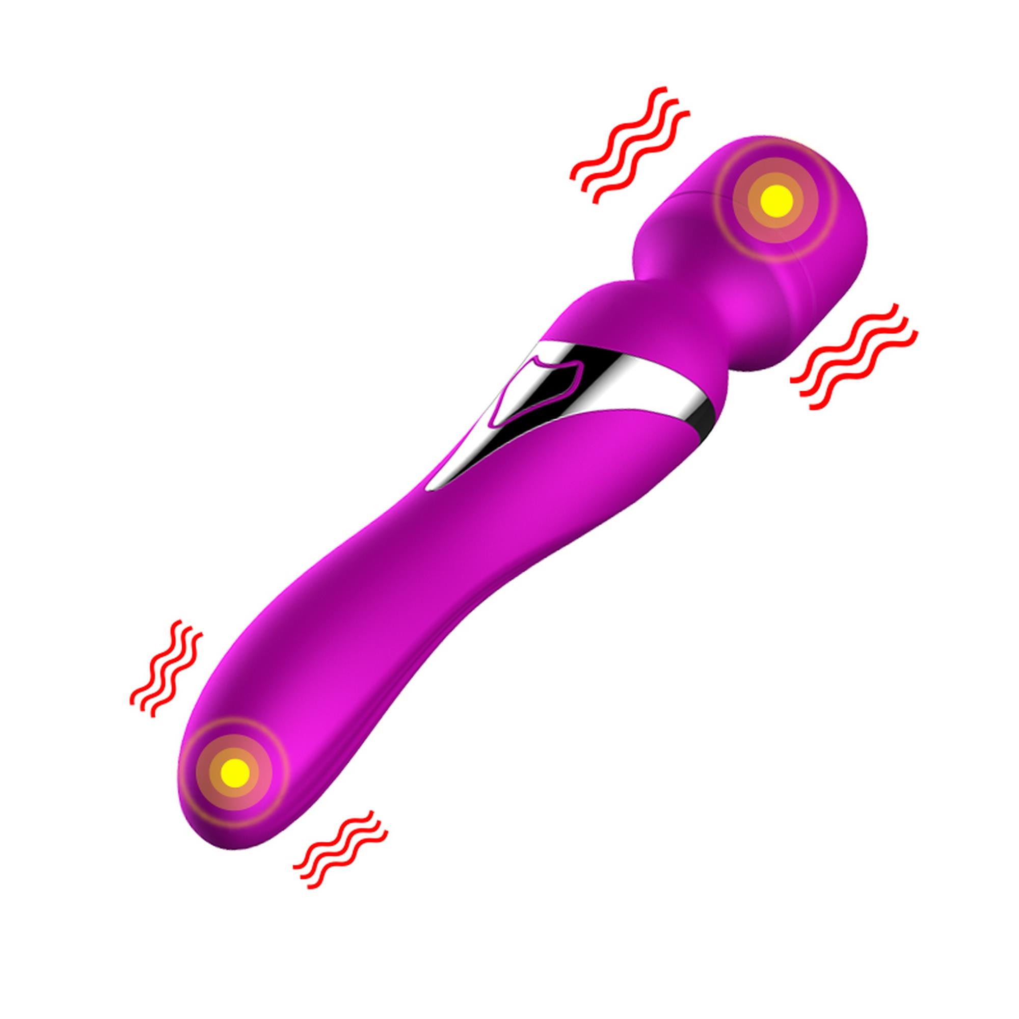 Вибратор B - Series Fox Dual Massager Pulsator, 22.6 см (фиолетовый)
