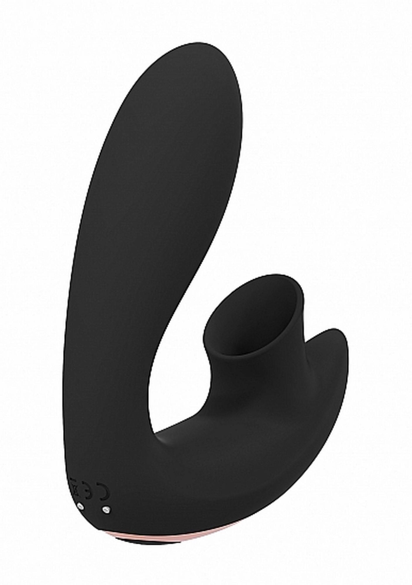 Вакуумний стимулятор клітора з вібрацією Desirable Bendable Air Pulse (чорний)