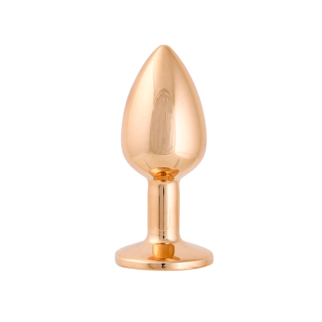 Korek analny z kryształem Simply Pleasure S, 7 cm (czarny)