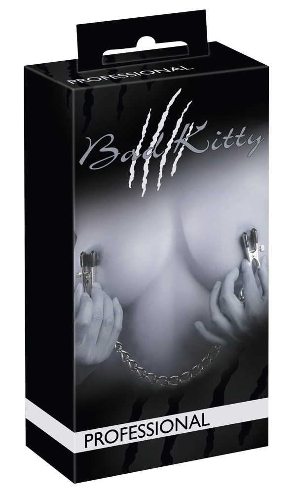 Затискачі для сосків Bad Kitty BK з ланцюжком (сріблястий)