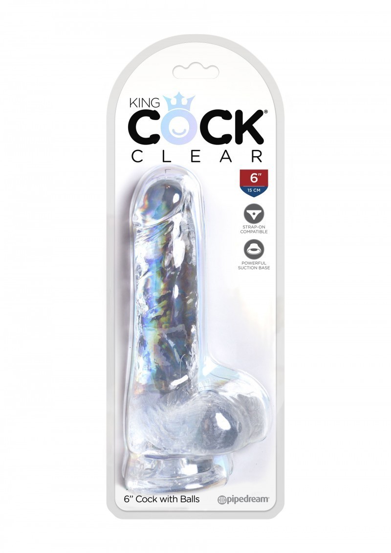 Фаллоимитатор King Cock Clear 6 Inch, 17,7 см (прозрачный)