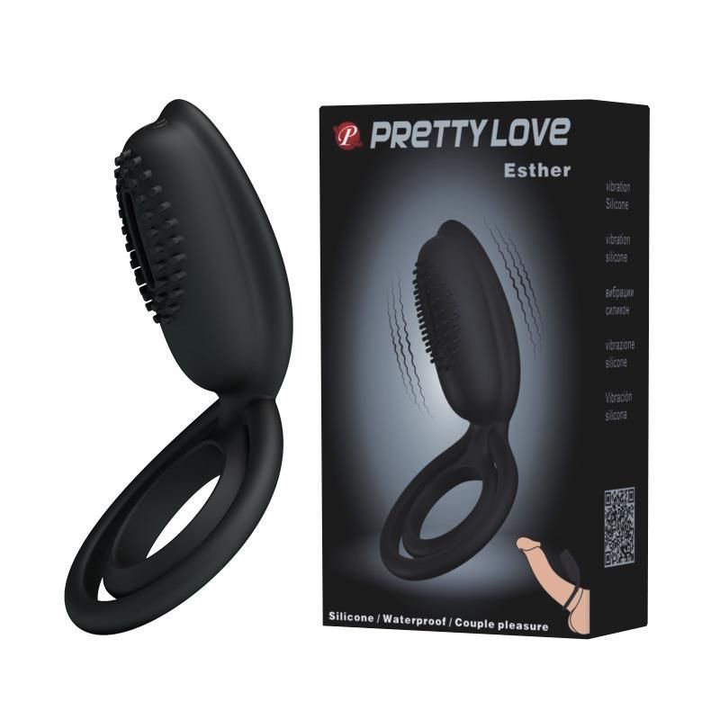 Эрекционное кольцо Pretty Love Esther, 10,5 см (черный)