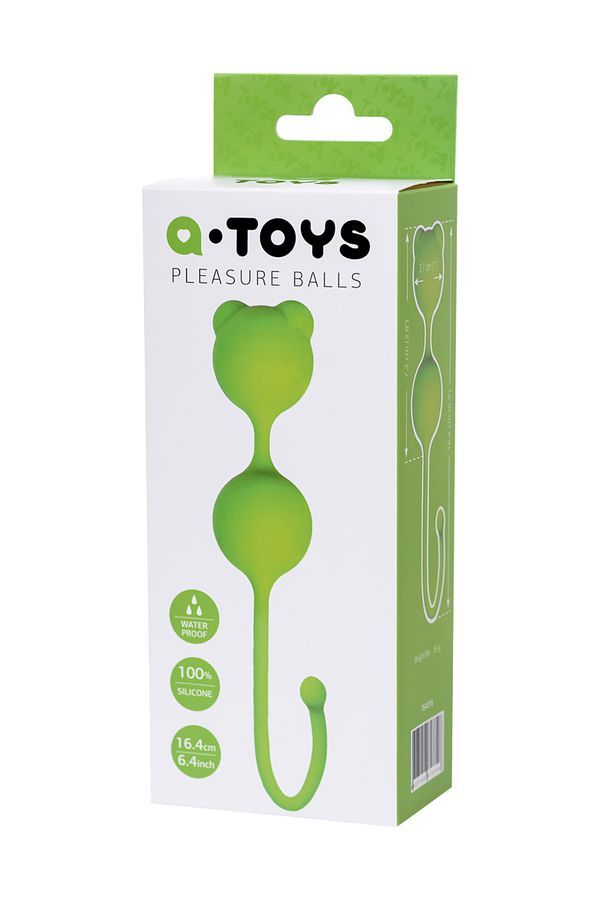 Вагинальные шарики A-Toys Pleasure Balls, 16,4 см (зеленый)