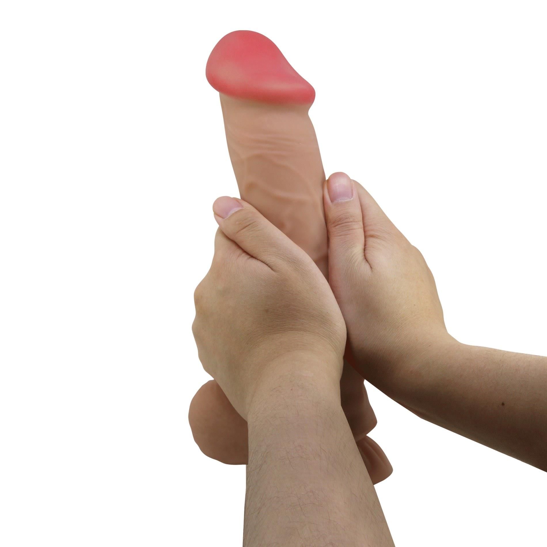 Фаллоимитатор Baile Sliding Skin Bendable 10.2'', 26 см (телесный)