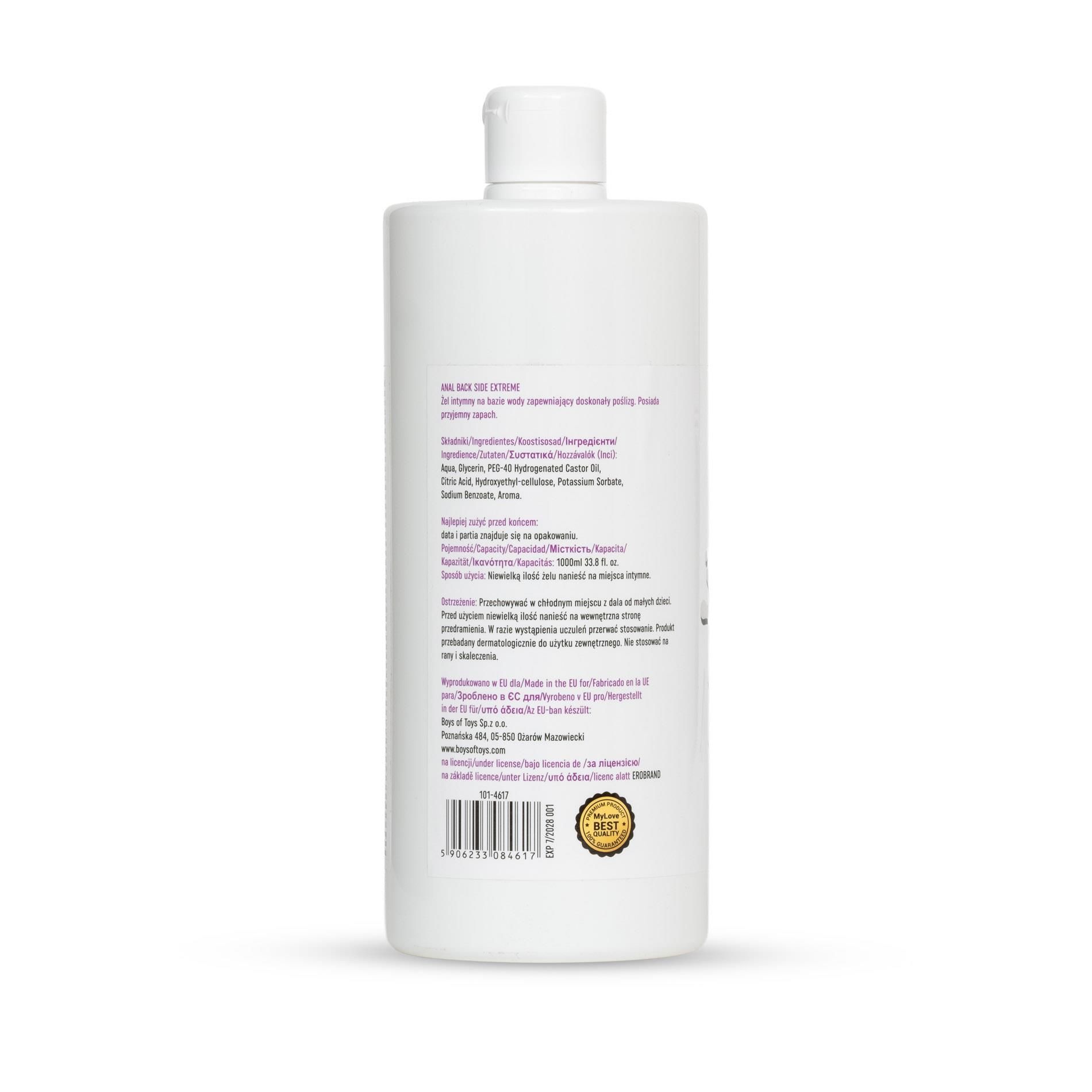 Żel lubrykant MyLove Anal Back Side Extreme, 1000 ml