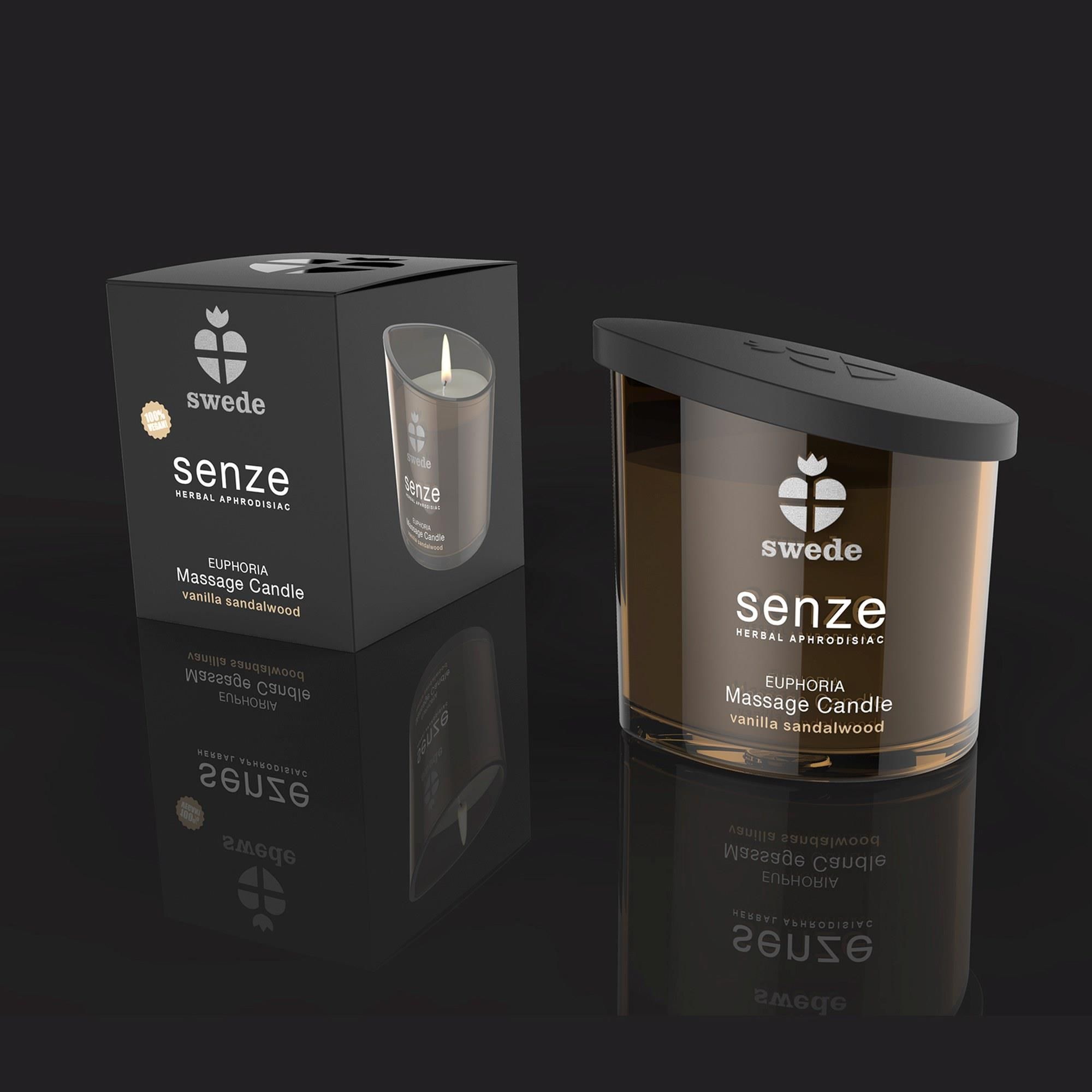Свічка для масажу Senze Euphoria Massage Candle ваніль/сандал, 50 мл