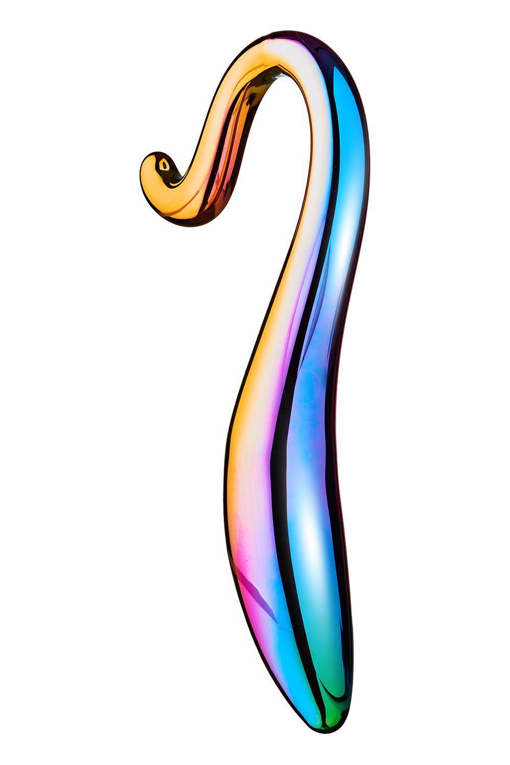 Фаллоимитатор Glamour Glass Elegant Curved, 18 см (мульти)