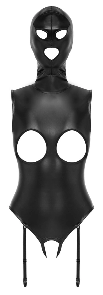 БДСМ костюм Bad Kitty Naughty Toys Body With Head Mask, L (черный)