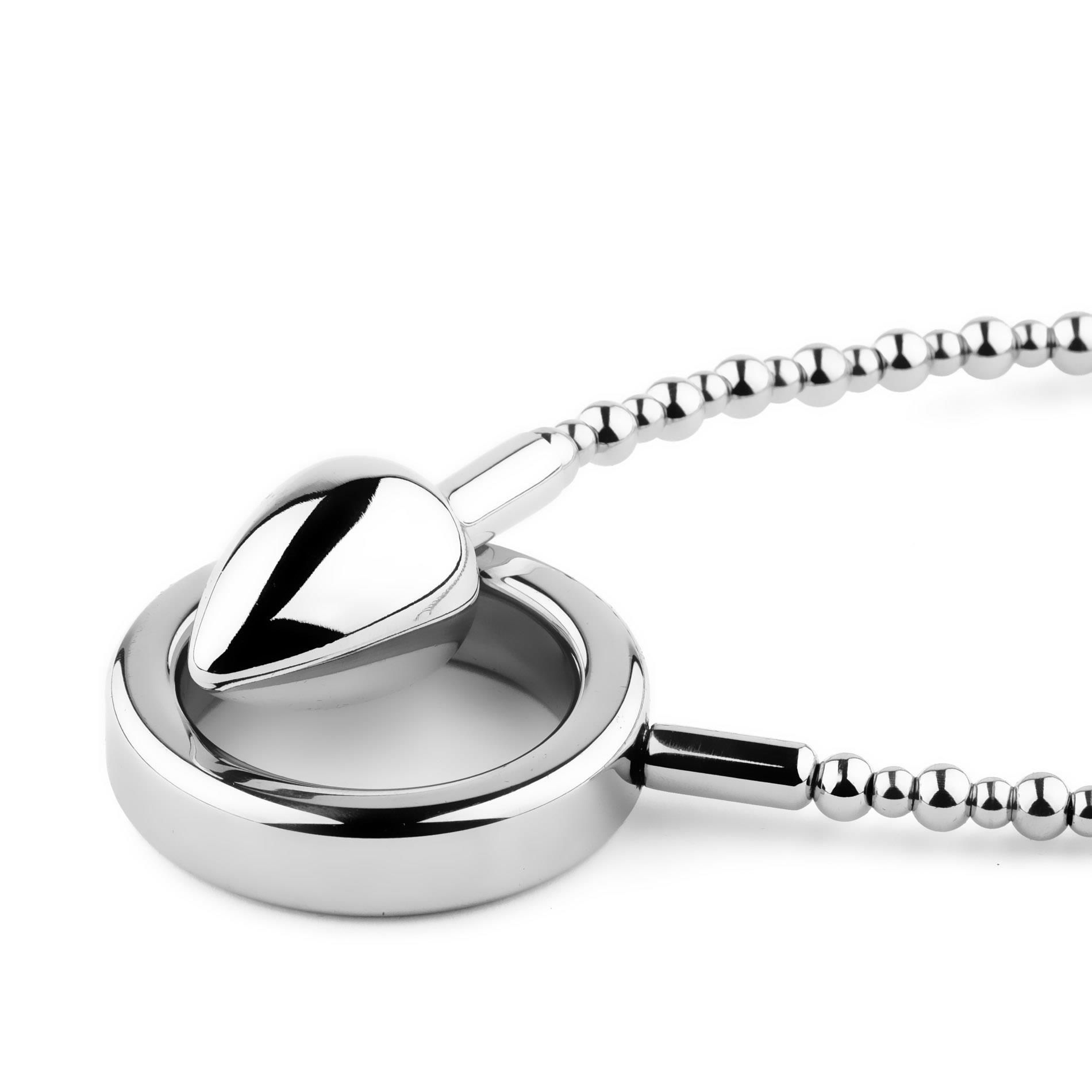 Анальная пробка B - Series HeavyFun Jewellery № 4, 43 см (серебристый)
